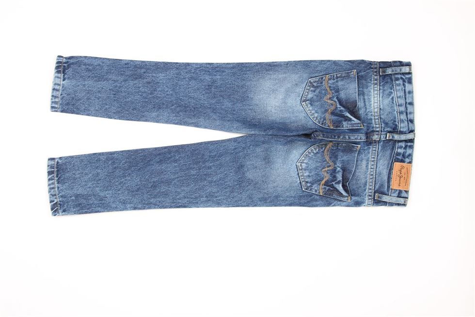 Pepe Jeans Girls Blue Solid Jeans